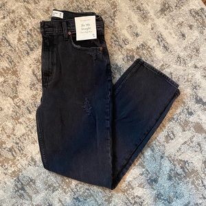 Abercrombie 90s Straight Ultra High Rise Black Jeans